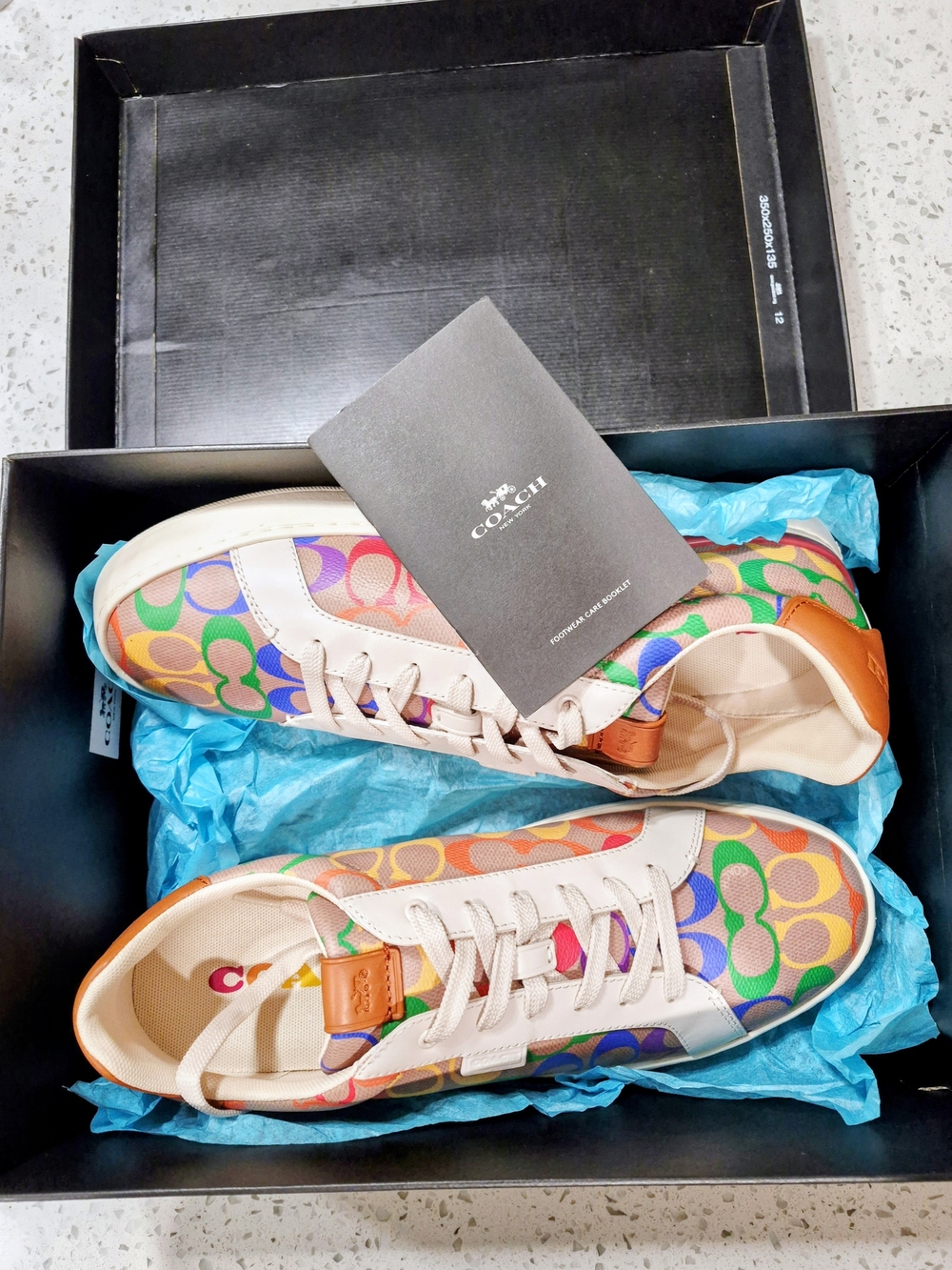 Coach Men s Multicolor Signature Court Sneaker - Multicolor Size 12D